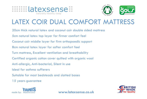 Saltea Latex Coir Dual Comfort